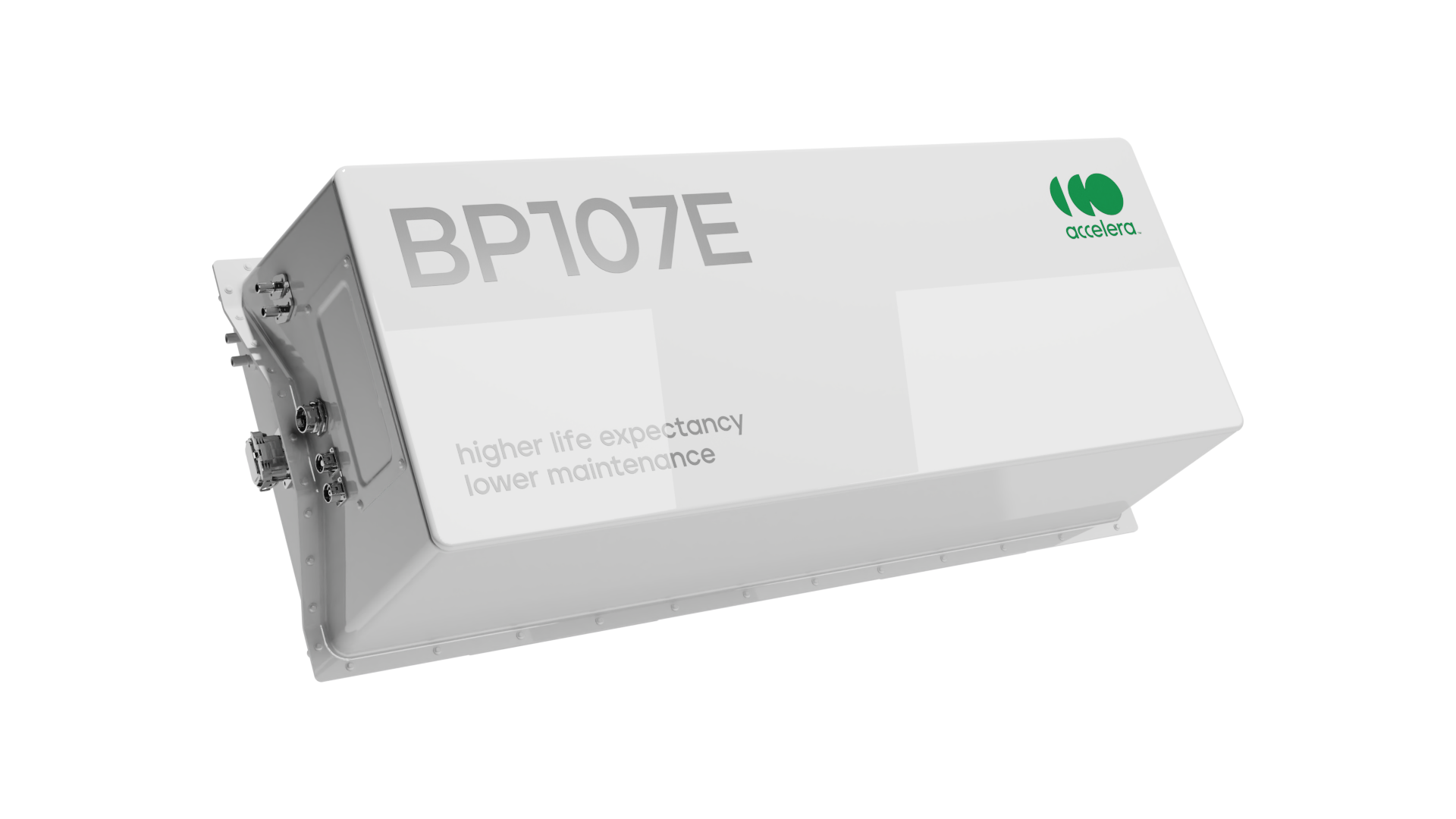 Product rendering of the Accelera BP107E LFP battery