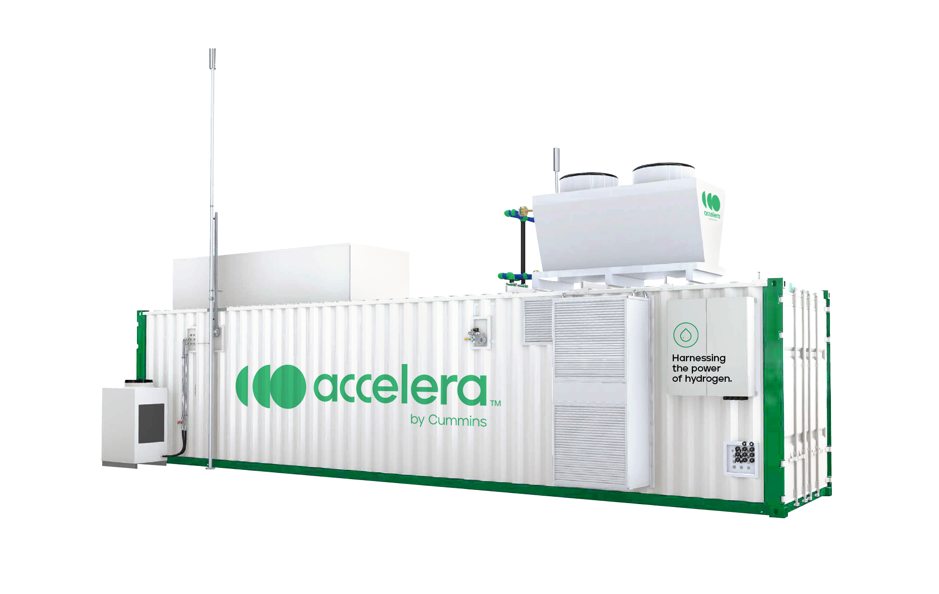 Product rendering of the Accelera HySTAT 100 electrolyzer system