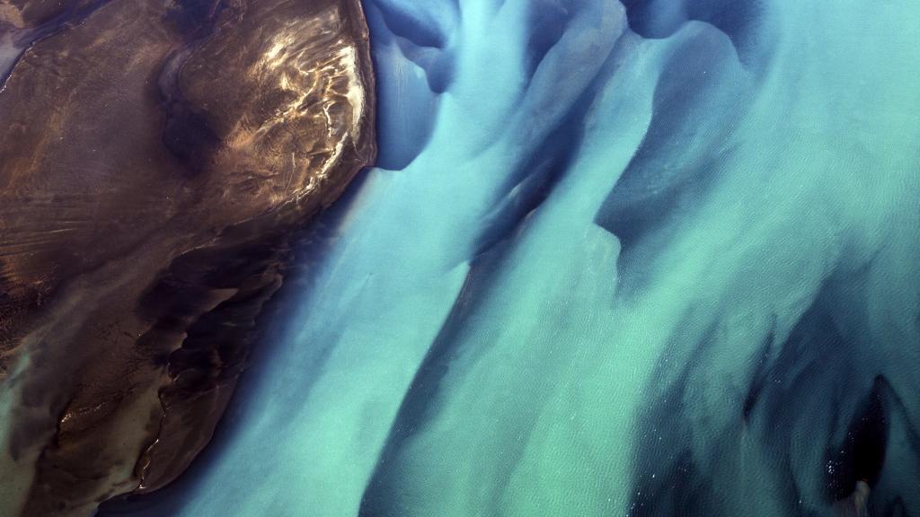 Aerial shot of abstract landscape