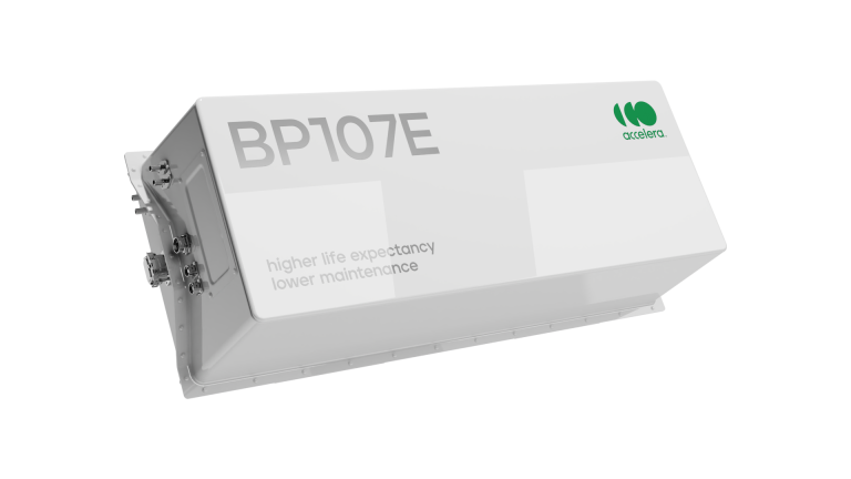 Product rendering of the Accelera BP107E LFP battery
