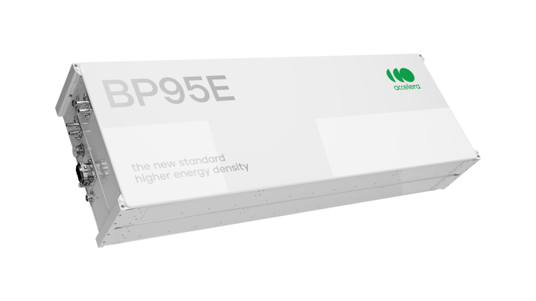 Product rendering of the Accelera BP95E lithium-ion battery 