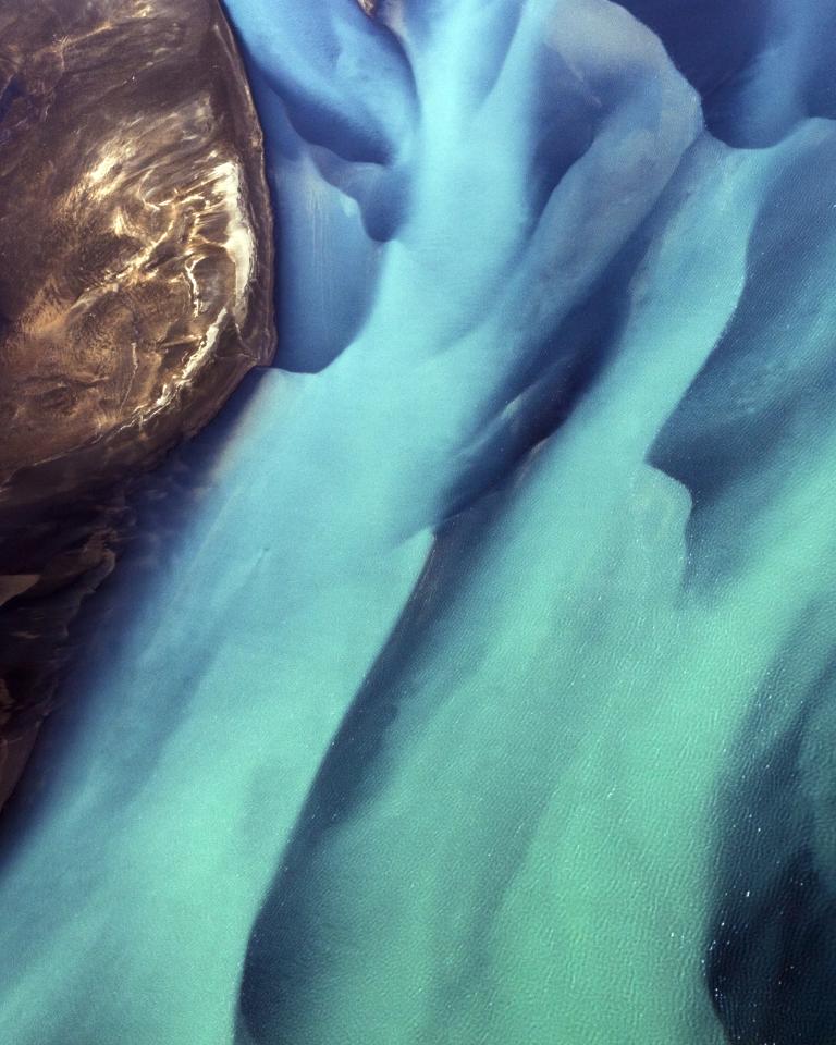 Aerial shot of abstract landscape