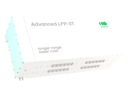 Product rendering of a 3-tier battery for commercial vehicles