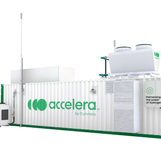 Product rendering of the Accelera HySTAT 100 electrolyzer system